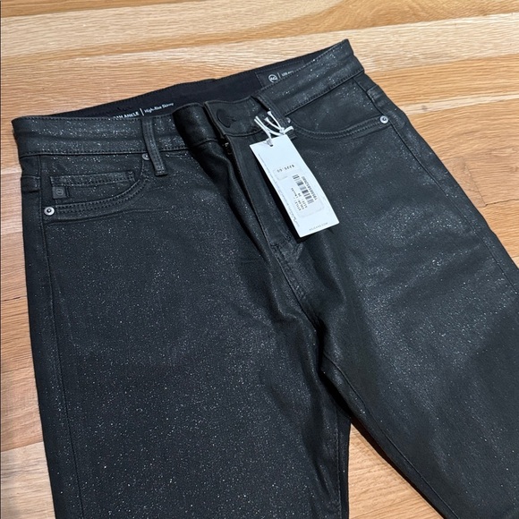 NWT AG Jeans Farrah Ankle High Rise Skinny Jeans with sparkle detail - size 26 - Picture 4 of 11